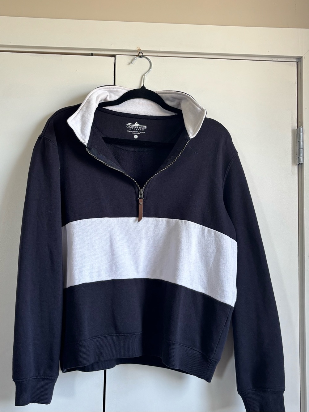 Charles River Apparel Navy Quarter Zip Pullover | Size S | Coastal - Picture 2 of 3